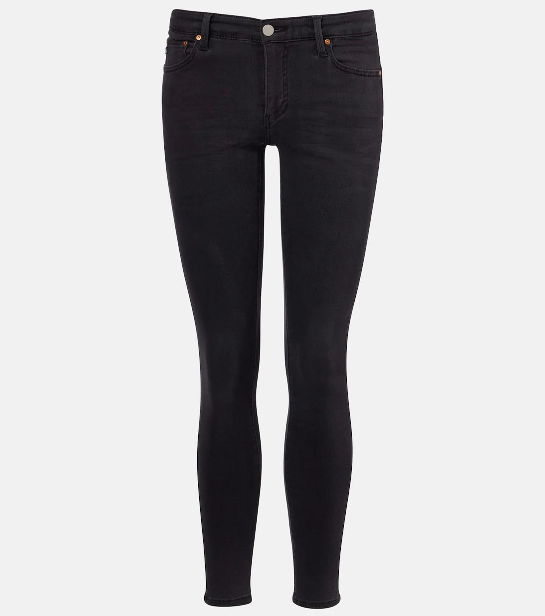 AG Jeans - بنطلون جينز سكيني بقصة منخفضة الخصر