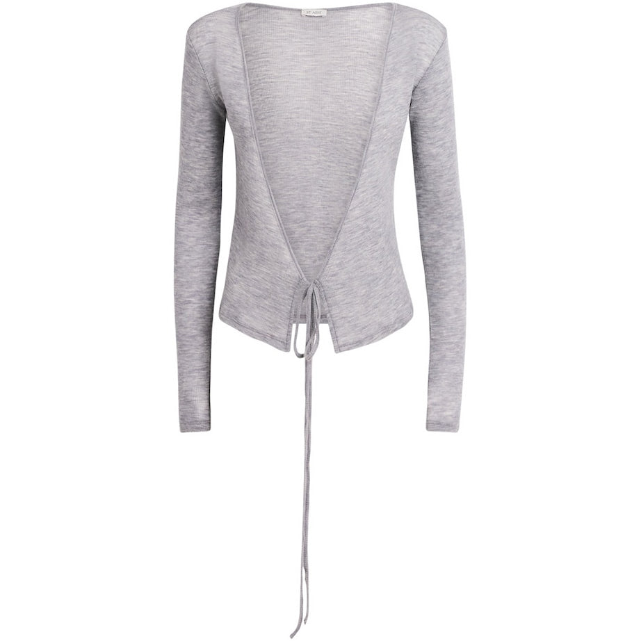 St. Agni Merino Wool Wrap Top