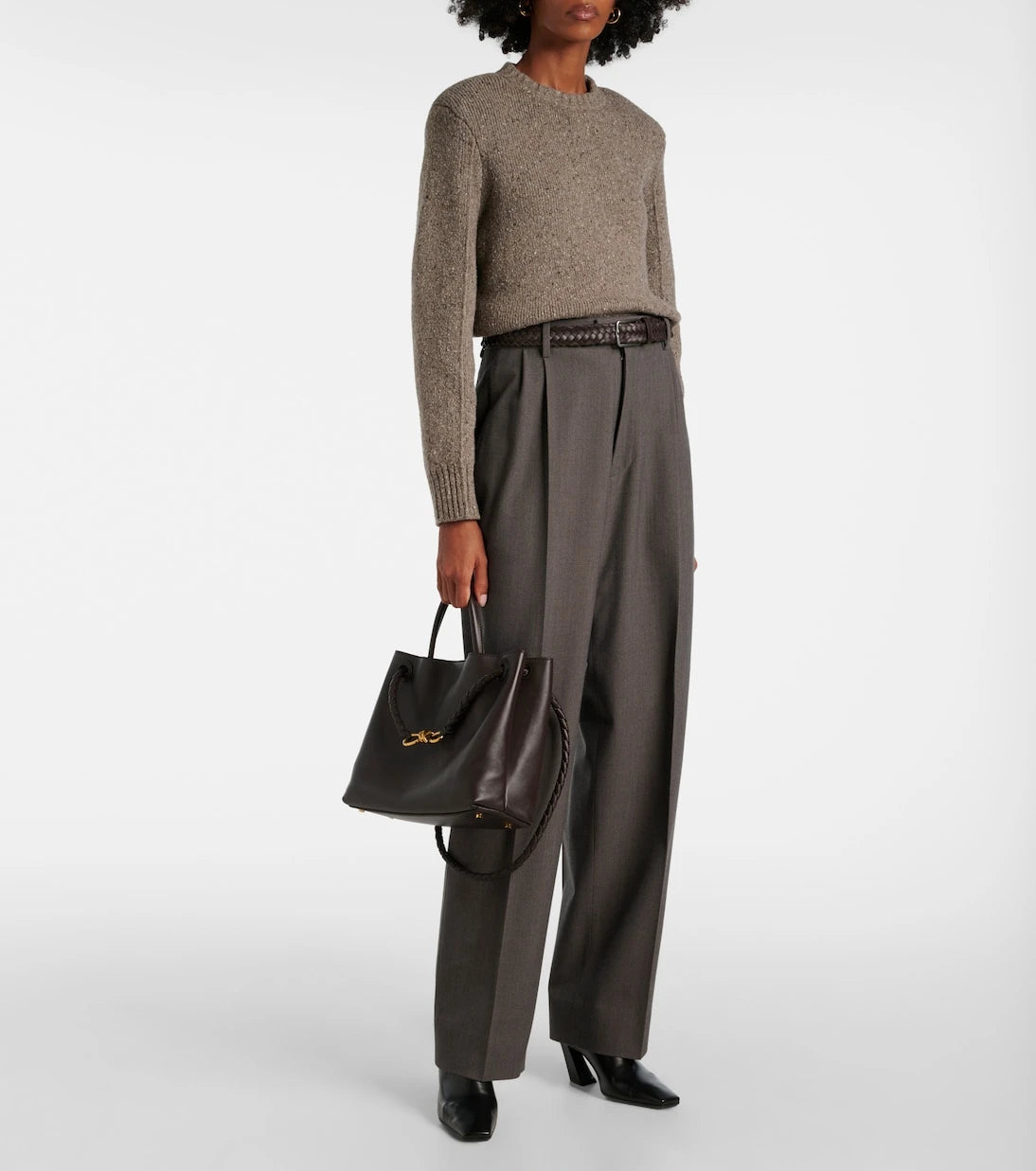 Bottega Veneta - Mid-rise wool tricotine straight pants