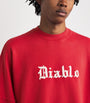 Red Cotton Diablo Hooligan Sweatshirt