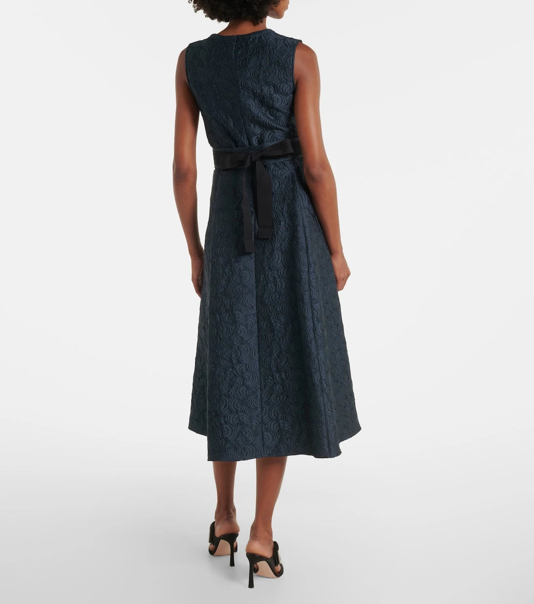 'S Max Mara - Belted jacquard midi dress
