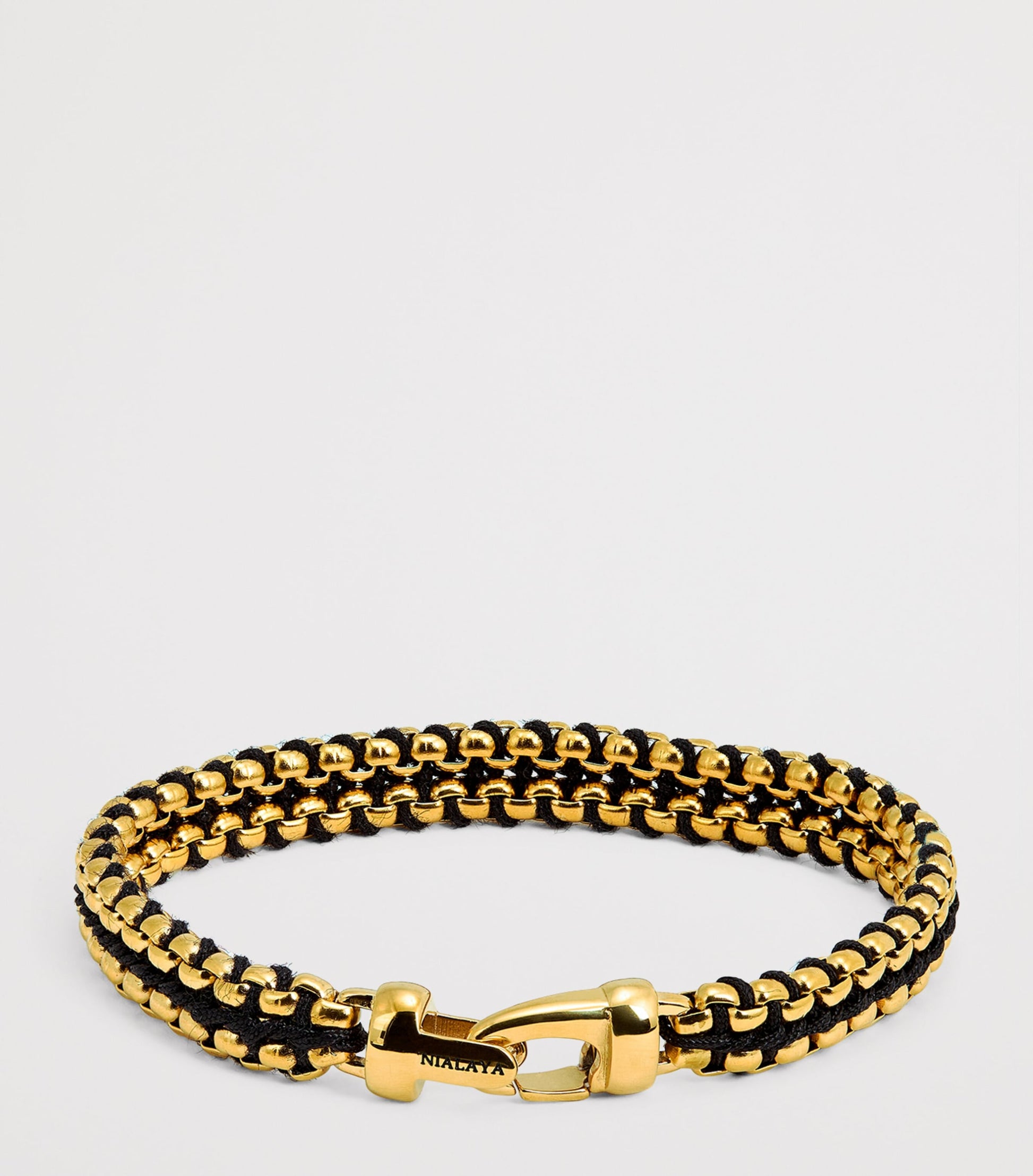 Gold-Plated Stainless Steel Box Chain Bracelet