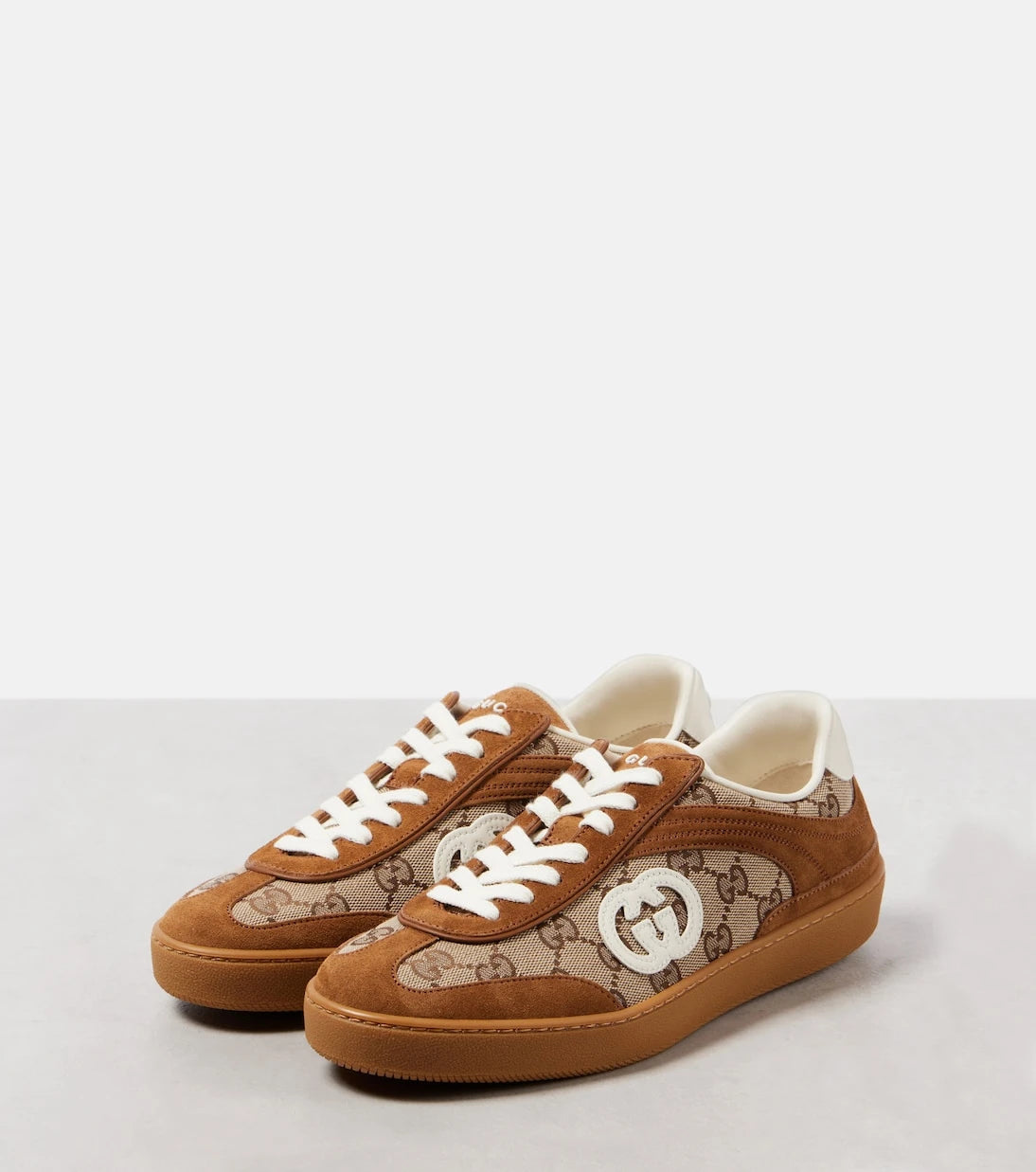 Gucci - Interlocking G GG Canvas suede sneakers