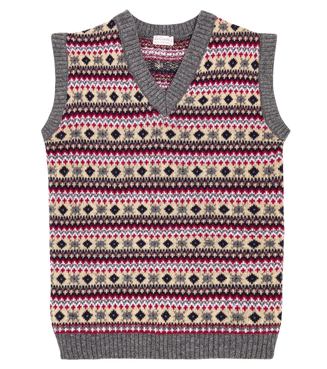 La Coqueta - Cacia Fair Isle wool-blend sweater vest