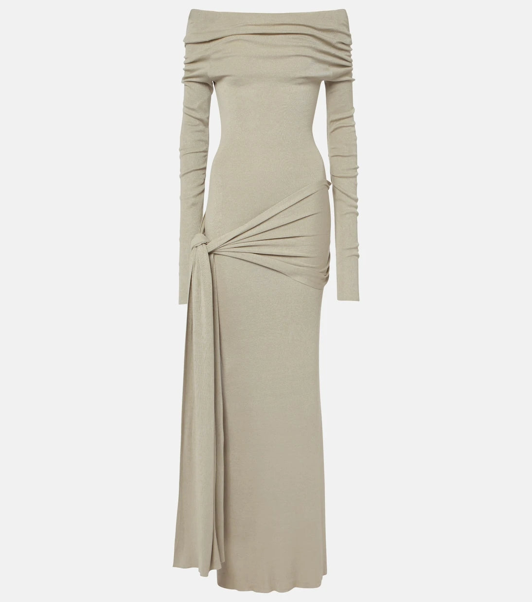Aya Muse - Kora off-shoulder silk-blend maxi dress