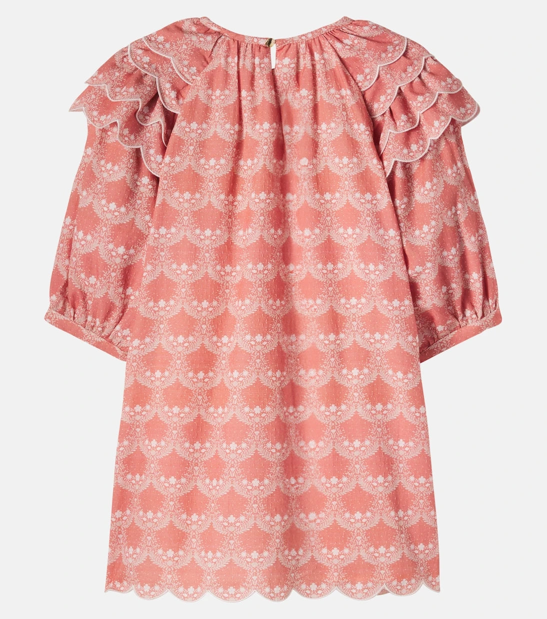 Chloé Kids - Printed scalloped cotton dress