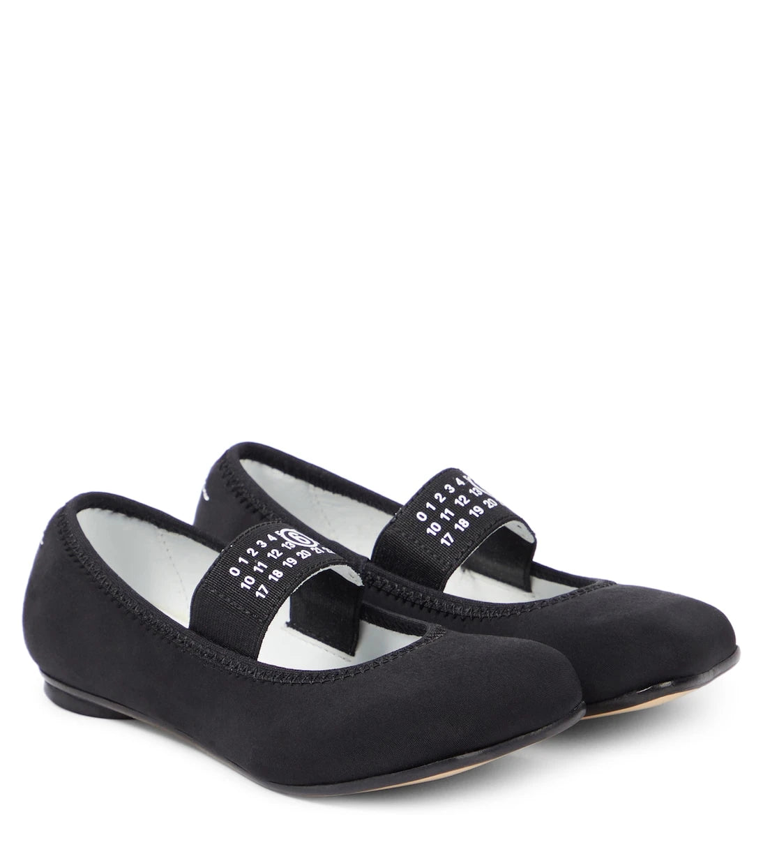 MM6 Maison Margiela Kids - حذاء باليه بتفاصيل جلدية