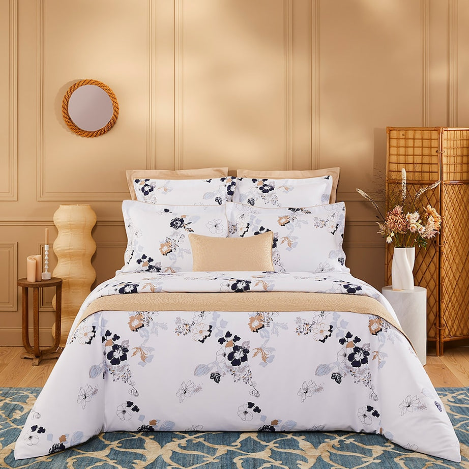 Yves Delorme Organic Cotton Eclipses Double Fitted Sheet (135cm x 190cm)