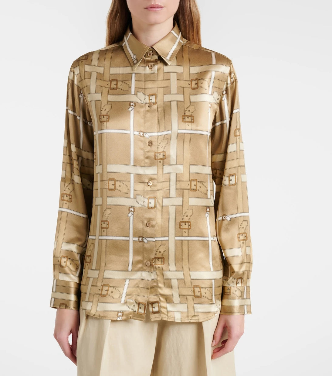 Burberry - قميص إيما ساتان مطبوع
