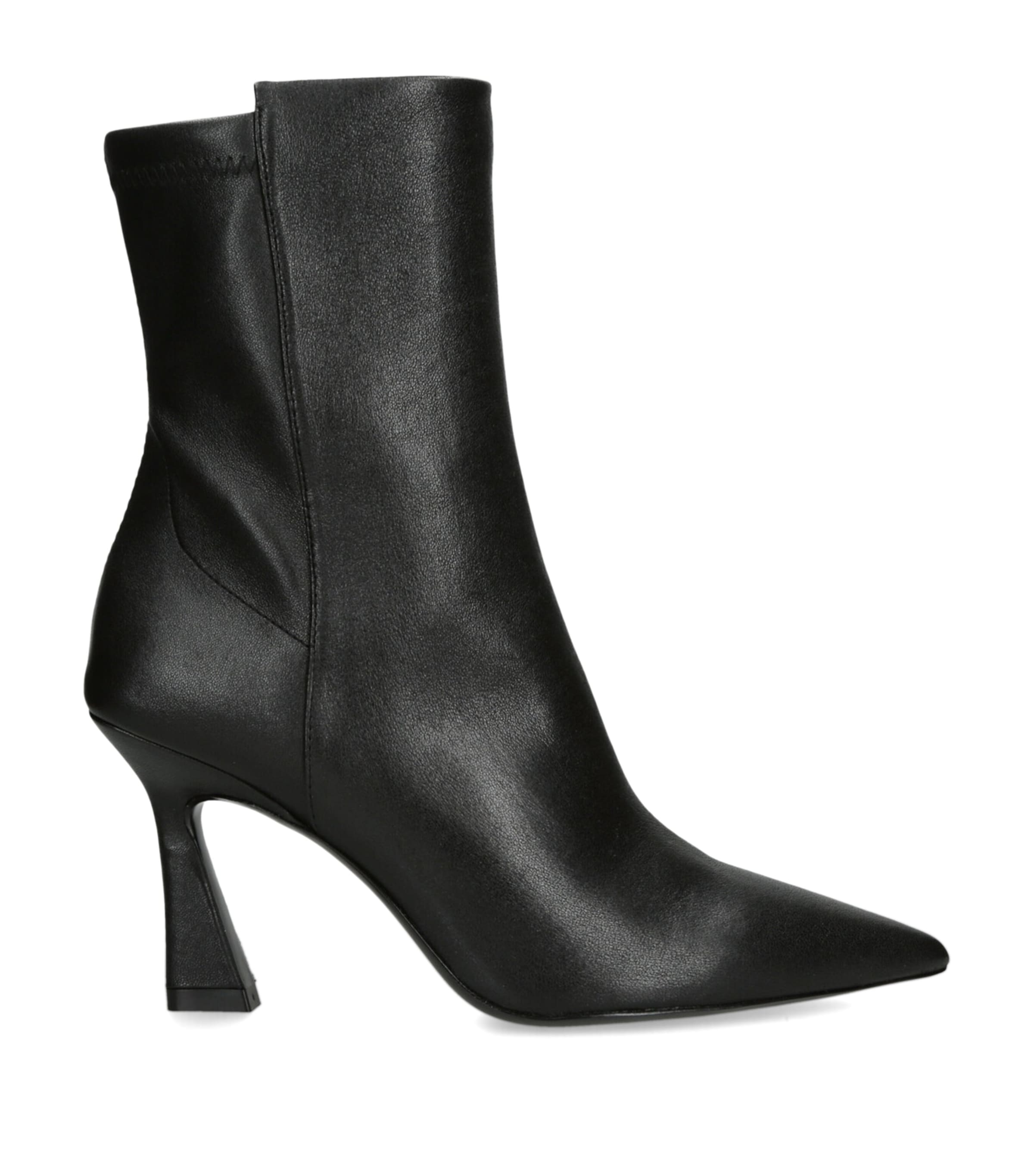 Stuart Weitzman Black Leather Vinnie Ankle Boots 85