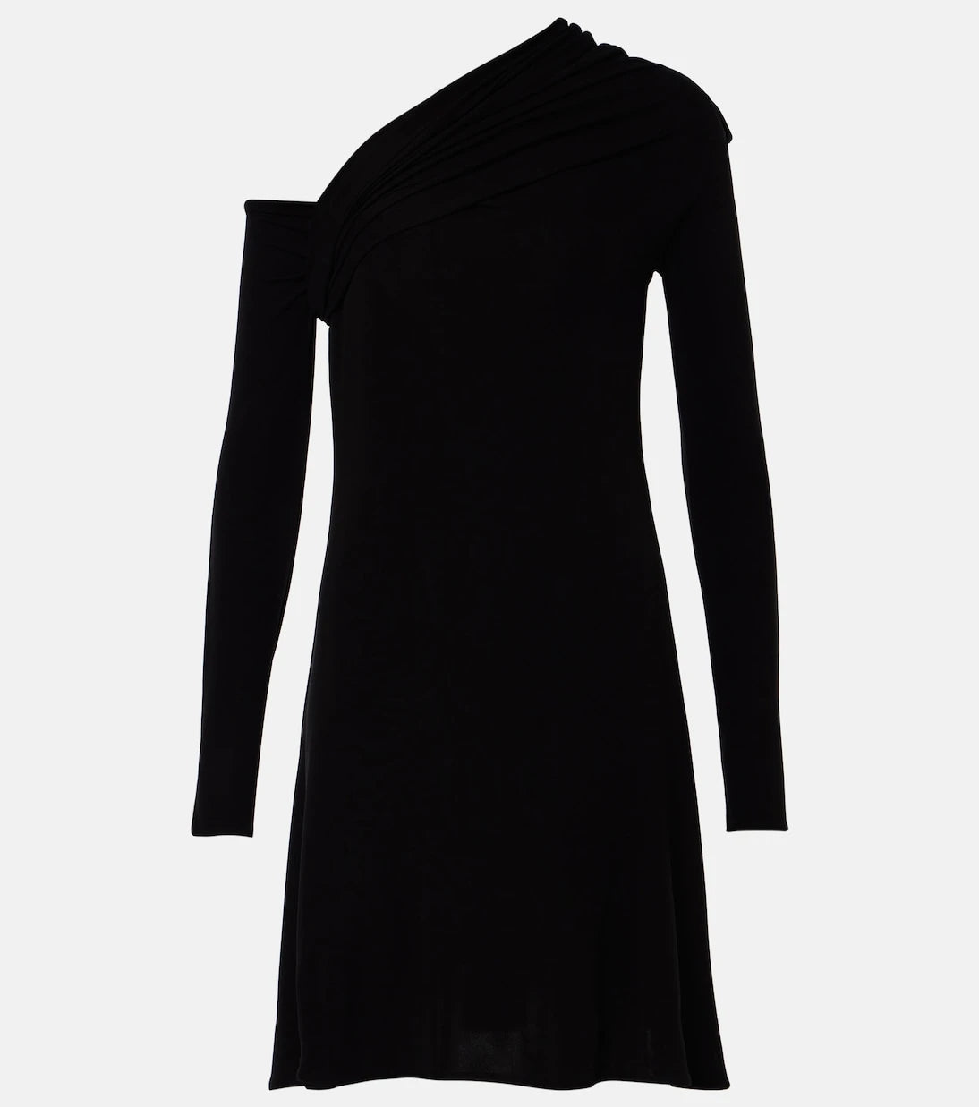 Courrèges - Twist one-shoulder crêpe minidress