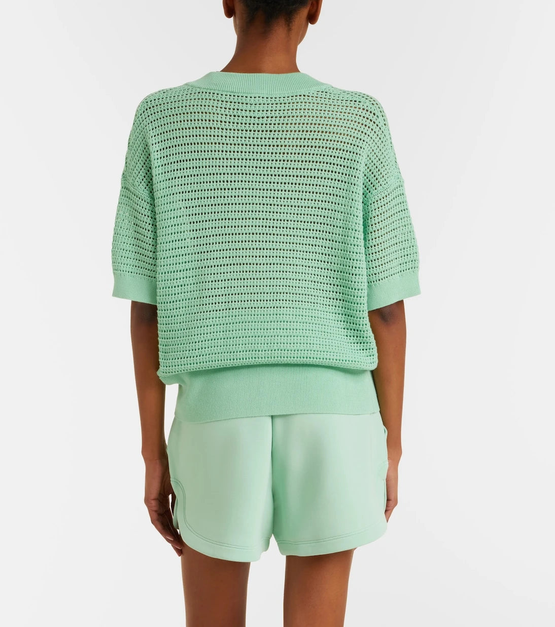 Varley - Callie open-knit cotton top