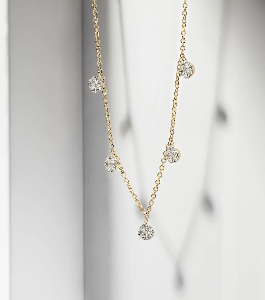 Stone and Strand - Disco 10kt gold necklace with diamonds