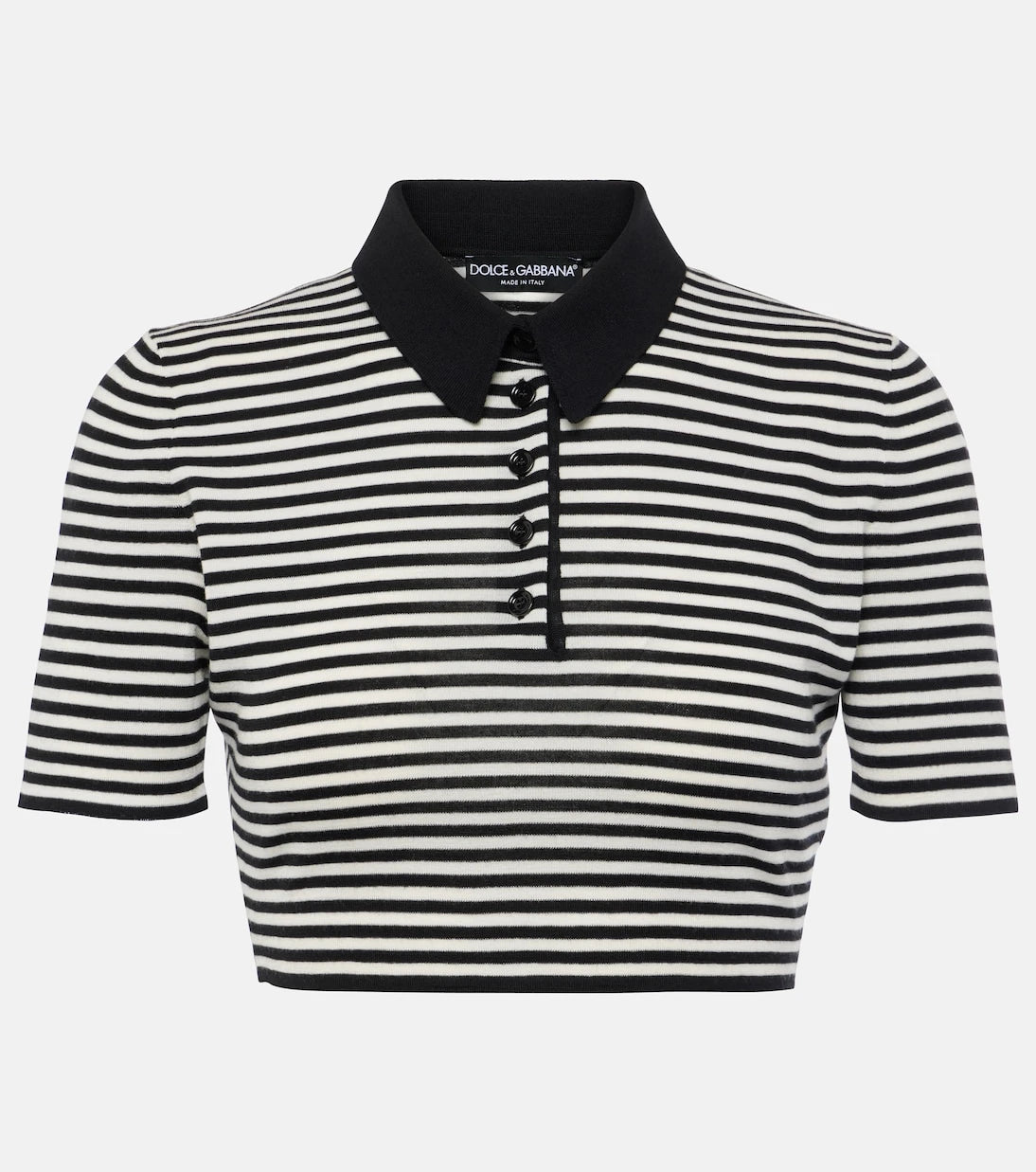 Dolce&Gabbana - Kısa kesim yün polo tişört