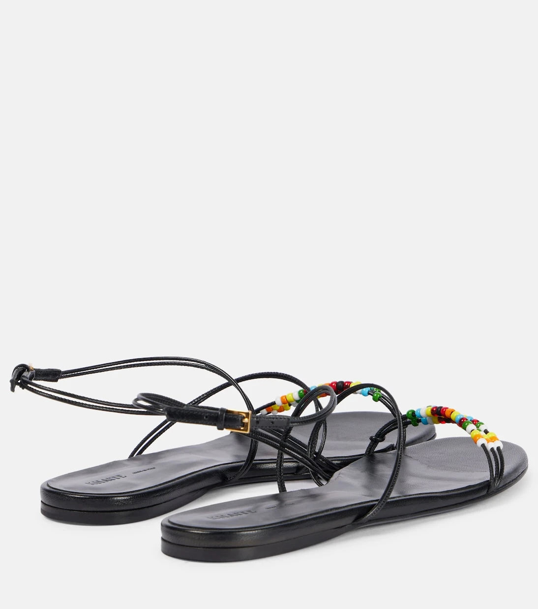Khaite - Loop beaded leather sandals