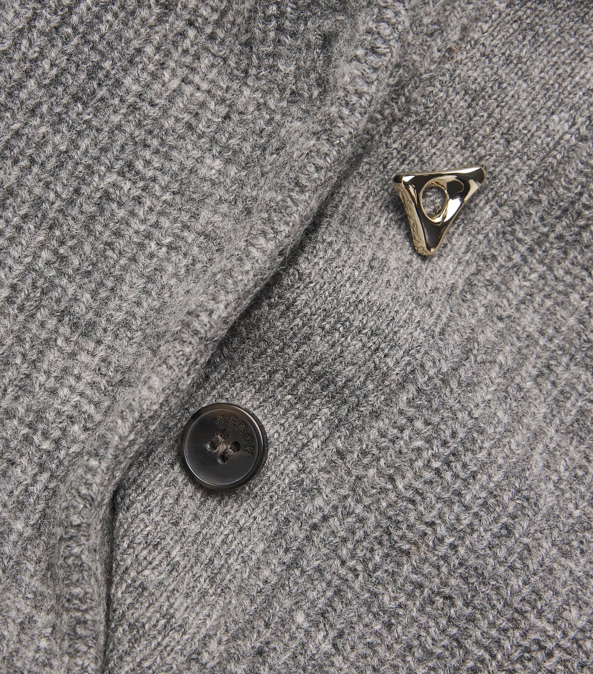 Aeron Grey Wool Desert Polo Mini Dress