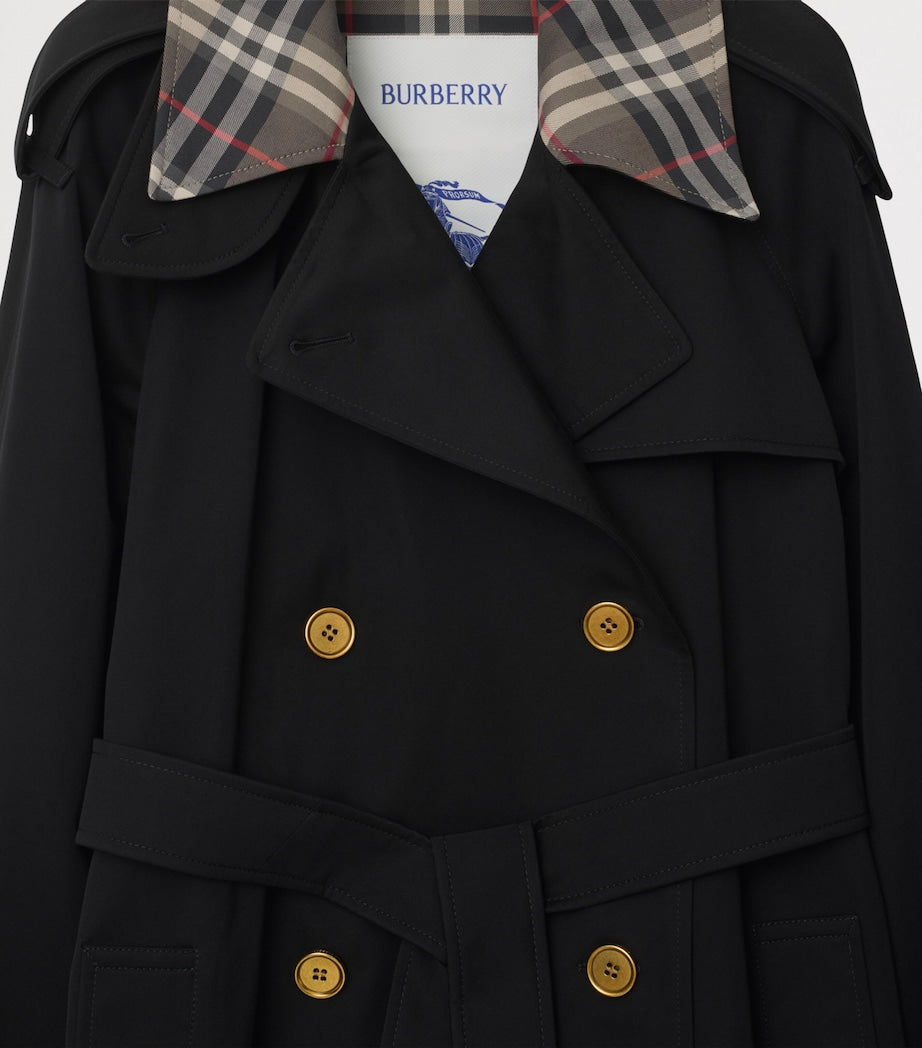 Burberry Black Long Castleford Trench Coat
