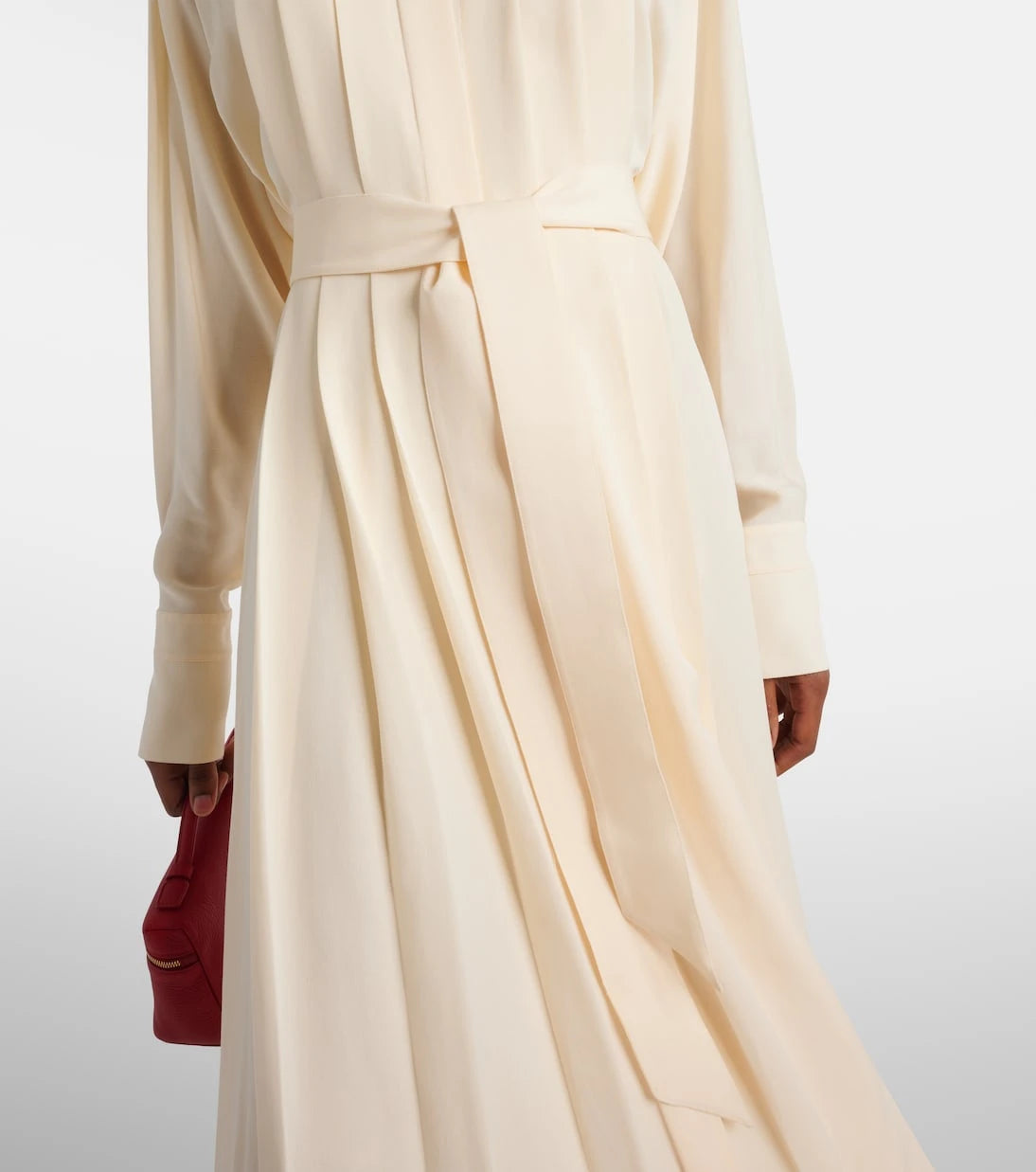 Loro Piana - Lorely pleated georgette midi dress