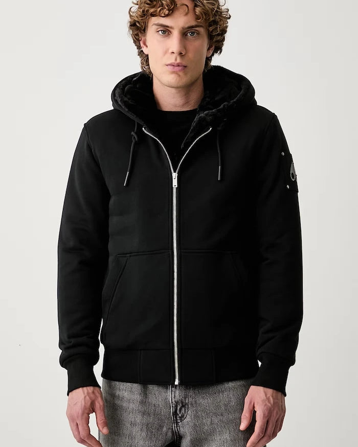 MOOSE KNUCKLES pamuklu fermuarlı kapüşonlu sweatshirt