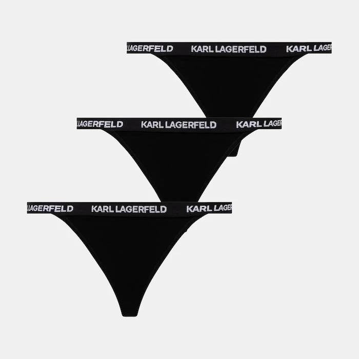 Karl Lagerfeld pamuklu elastanlı kadın bikini külot 3'lü