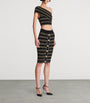 Balmain Black Stripe Midi Pencil Skirt