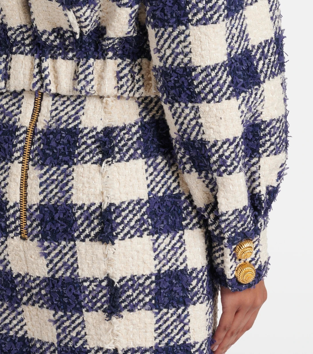 Balmain - Checked tweed jacket