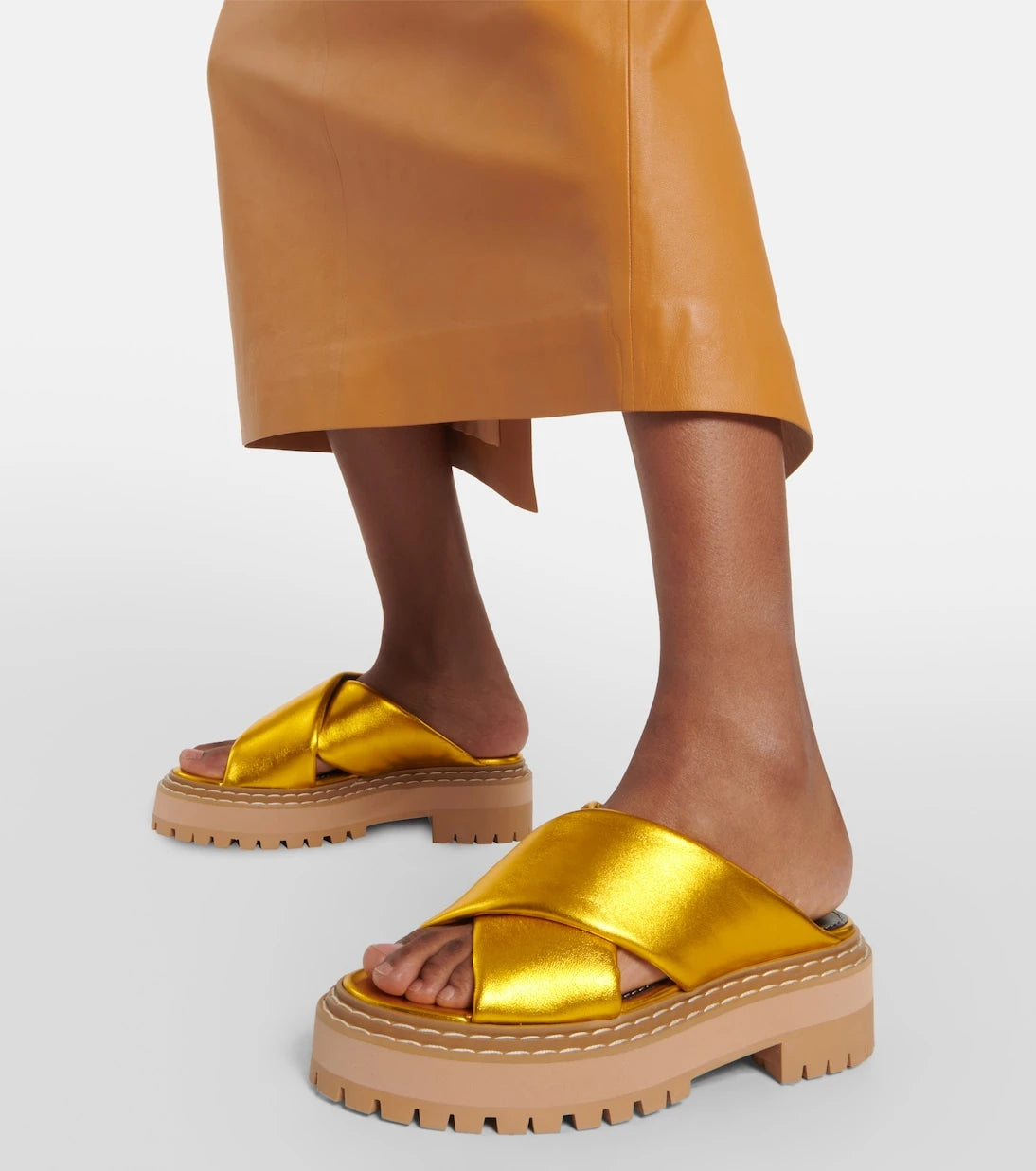 Proenza Schouler - Metallic leather sandals