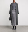 Johnstons Of Elgin Grey Cashmere Wrap Belt Long Coat