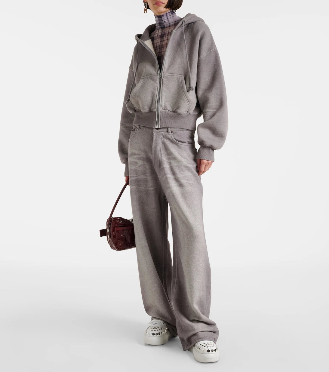 Acne Studios - حذاء سنيكرز Steffey U Friend جلد مرصع