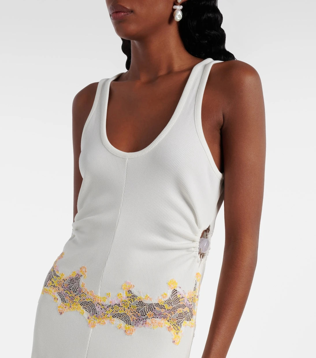 Christopher Esber - Crystal Orbit lace-trimmed maxi dress