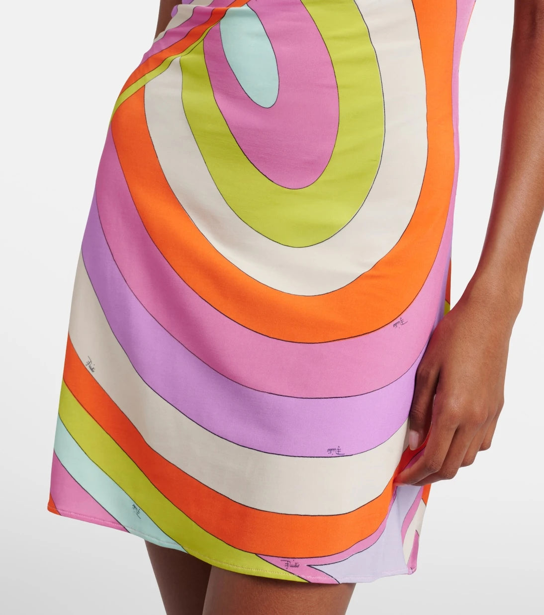 Pucci - Iride draped satin jersey minidress