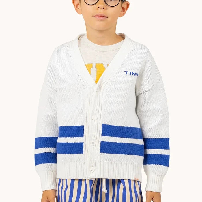 Детска памучна жилетка Tinycottons STRIPES CARDIGAN