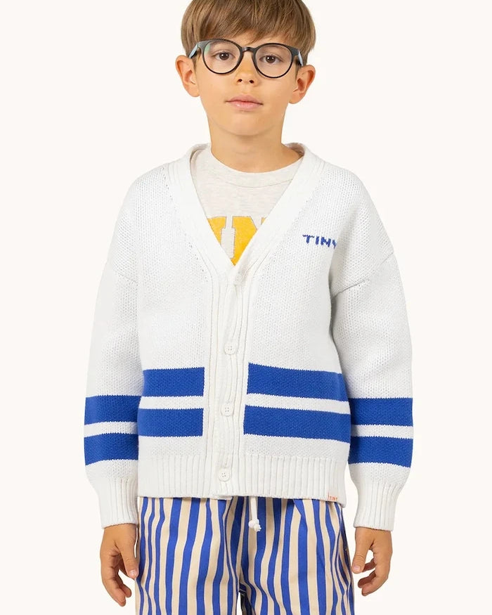 Детска памучна жилетка Tinycottons STRIPES CARDIGAN