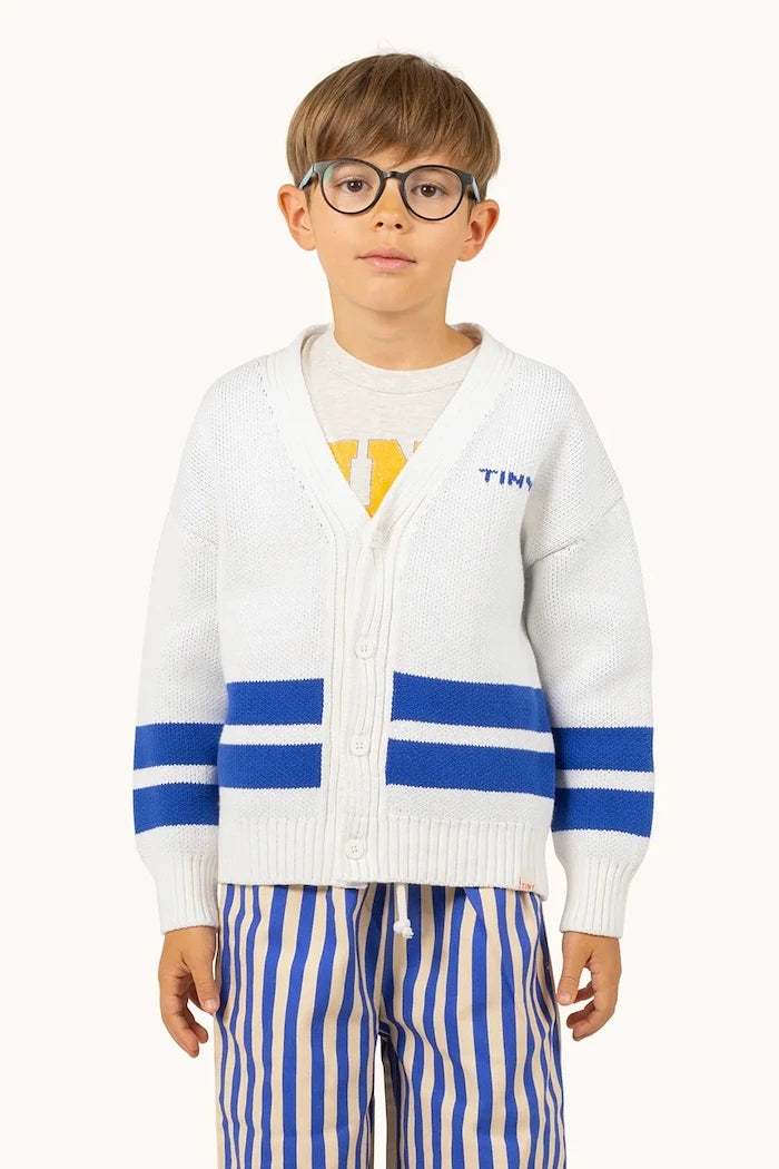 Детска памучна жилетка Tinycottons STRIPES CARDIGAN