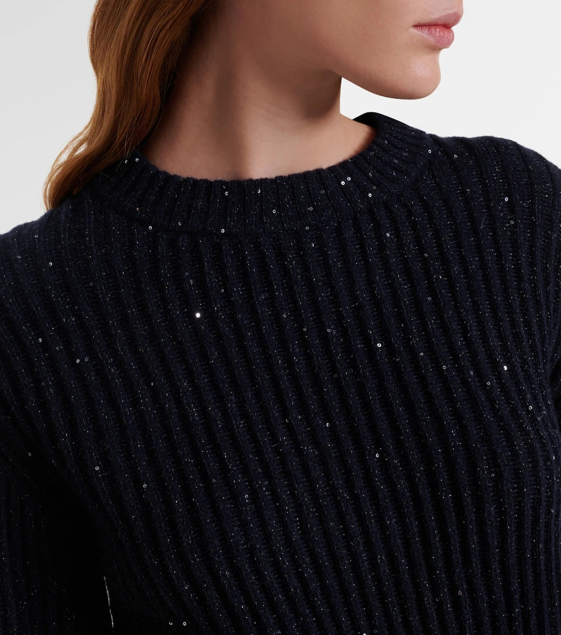 Brunello Cucinelli - Sequined cashmere and wool-blend sweater
