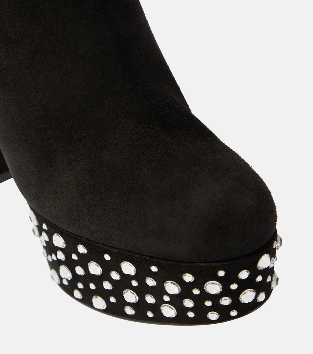 Gianvito Rossi - Crystal Holly suede platform ankle boots