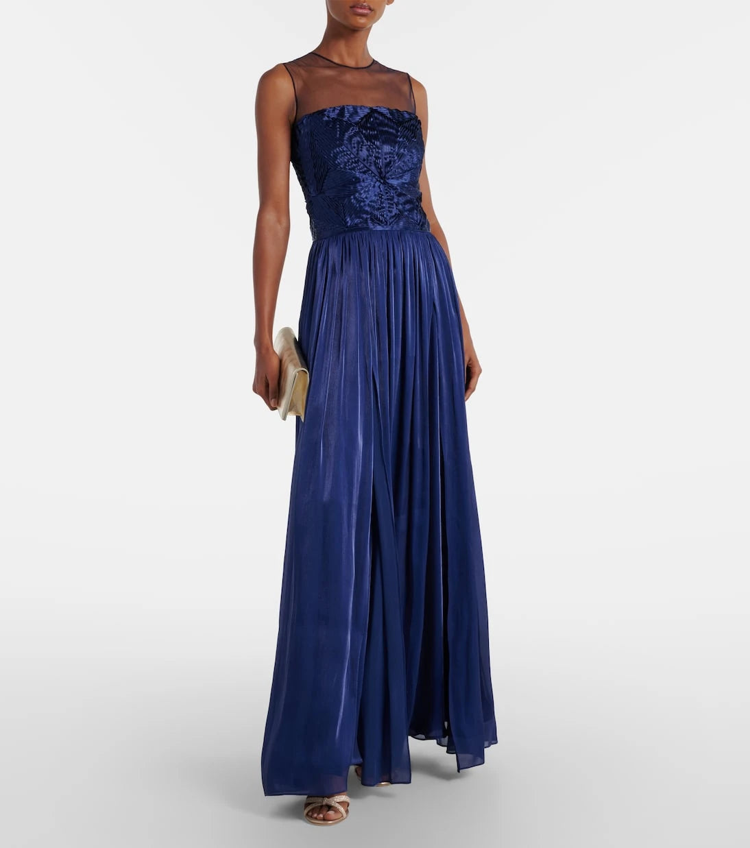 Costarellos - Pleated gown