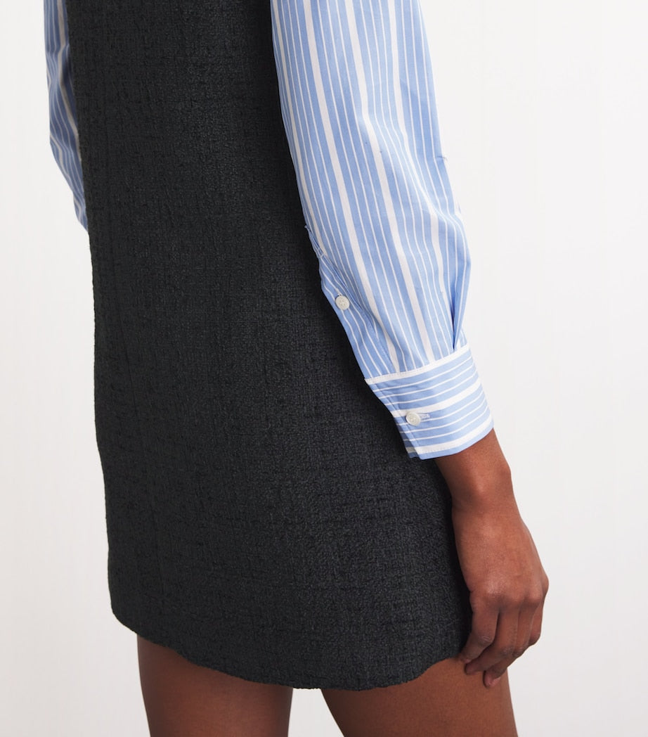 Tweed Mini Shift Dress BLACK