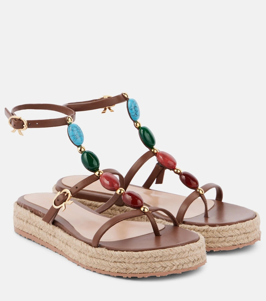 Gianvito Rossi - Shanti leather espadrille sandals