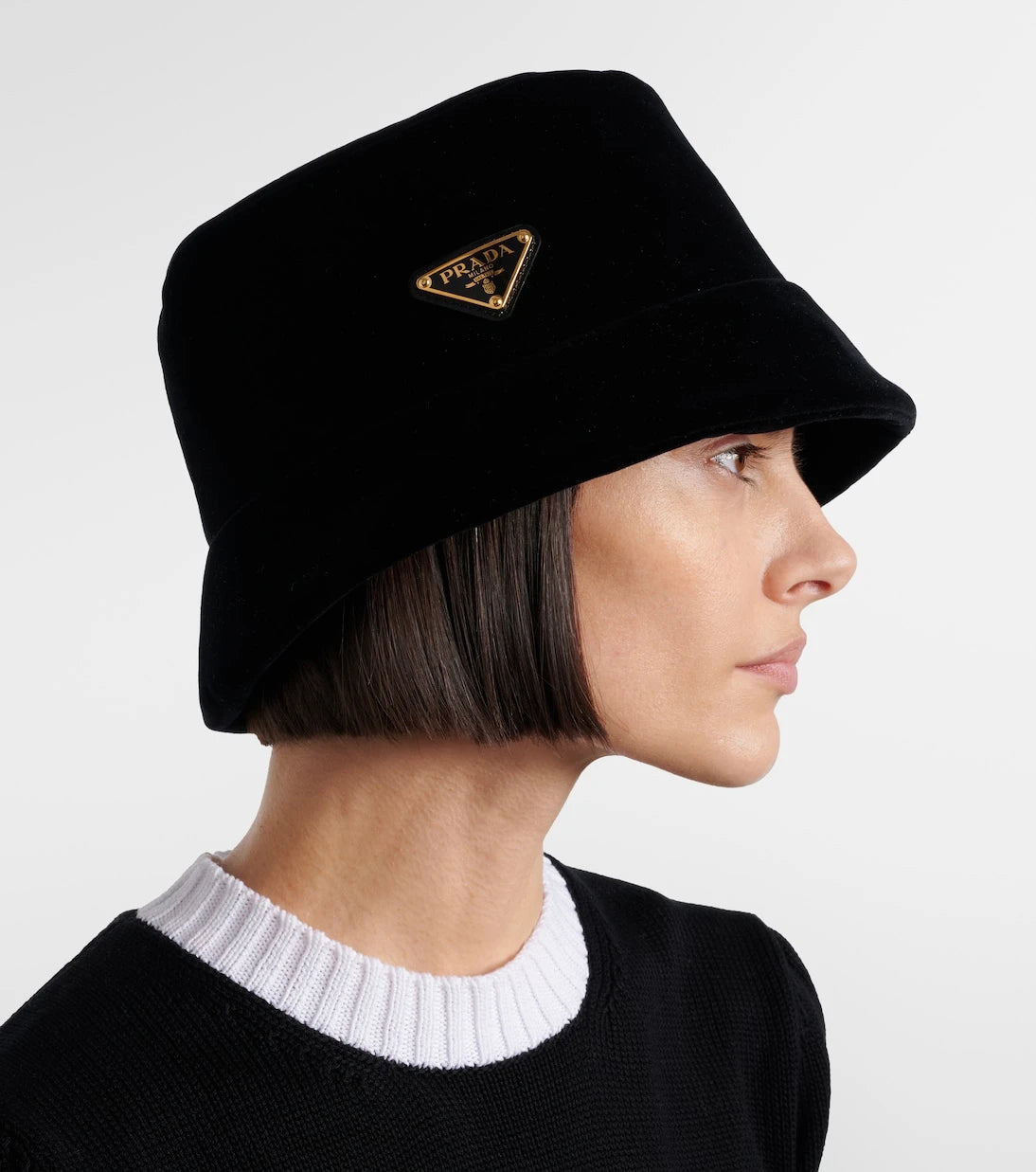 Prada - Cotton velvet bucket hat