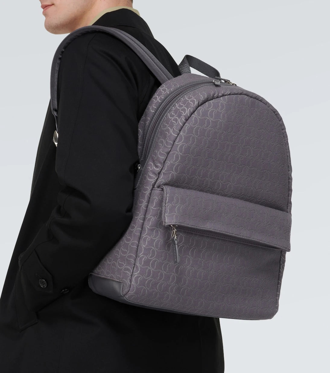 Christian Louboutin - Zip N Flap logo jacquard backpack