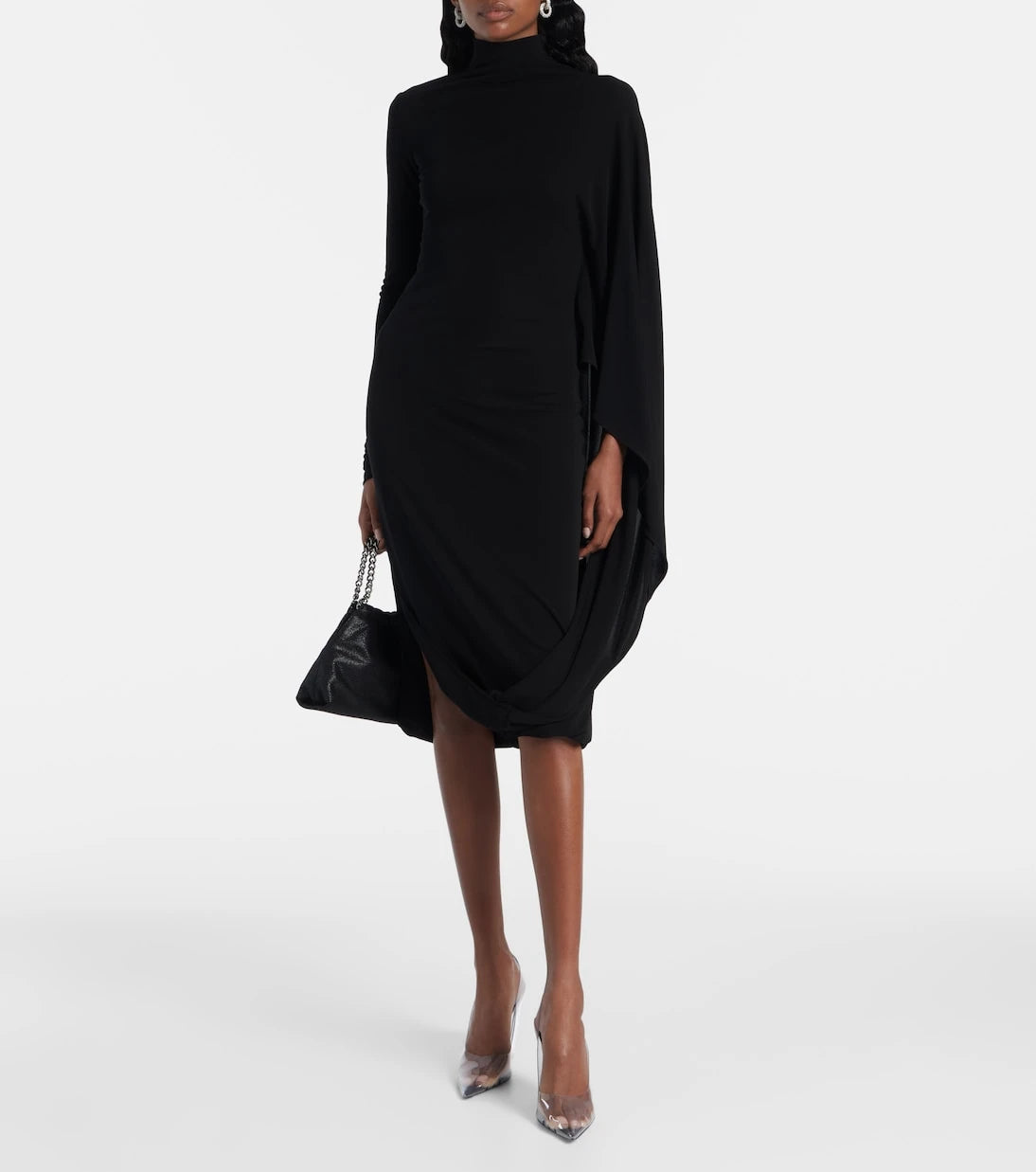 Stella McCartney - Draped high-neck midi dress