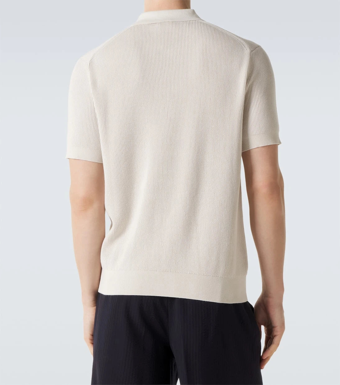 Sunspel - Ribbed-knit cotton polo shirt