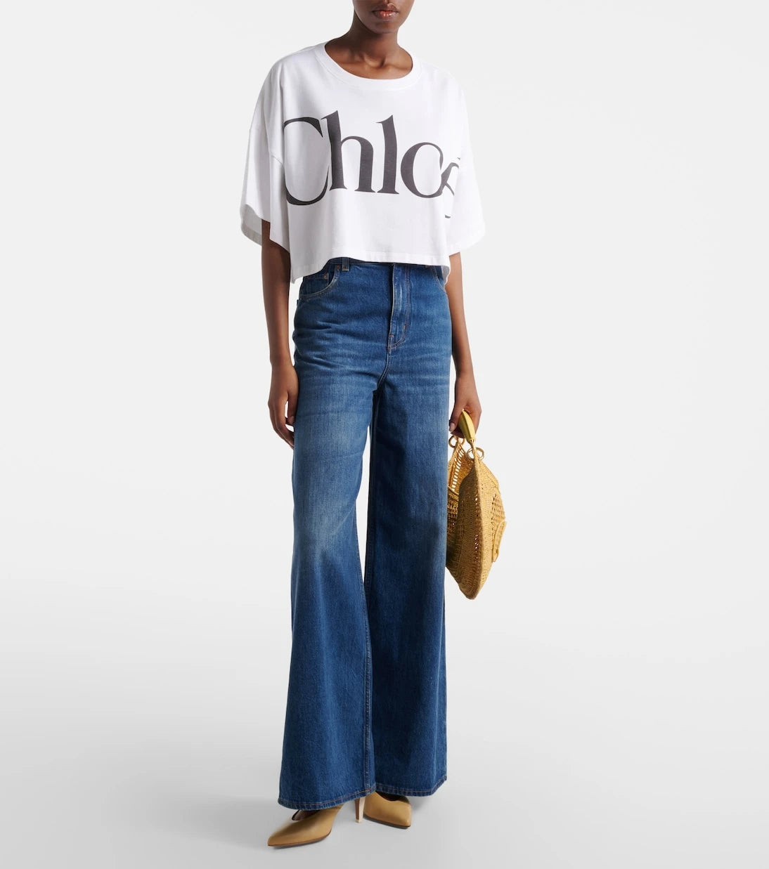 Chloé - Summer Banana raffia shoulder bag
