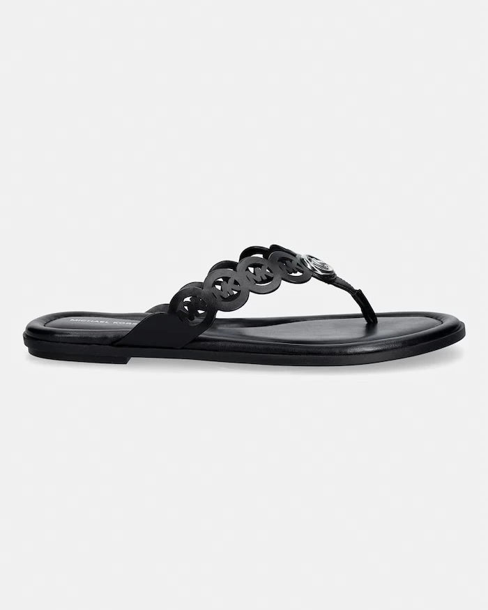 MICHAEL Michael Kors kadın deri parmak arası terlik Janie Thong Sandal