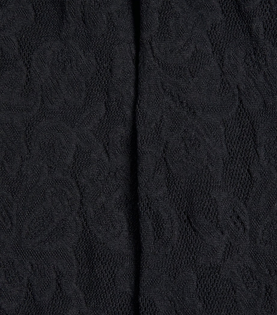 Skims Black Lace Long-Sleeve Maxi Dress