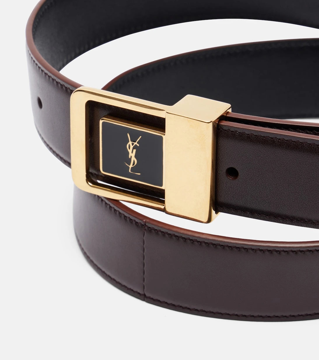 Saint Laurent - Cassandre leather belt