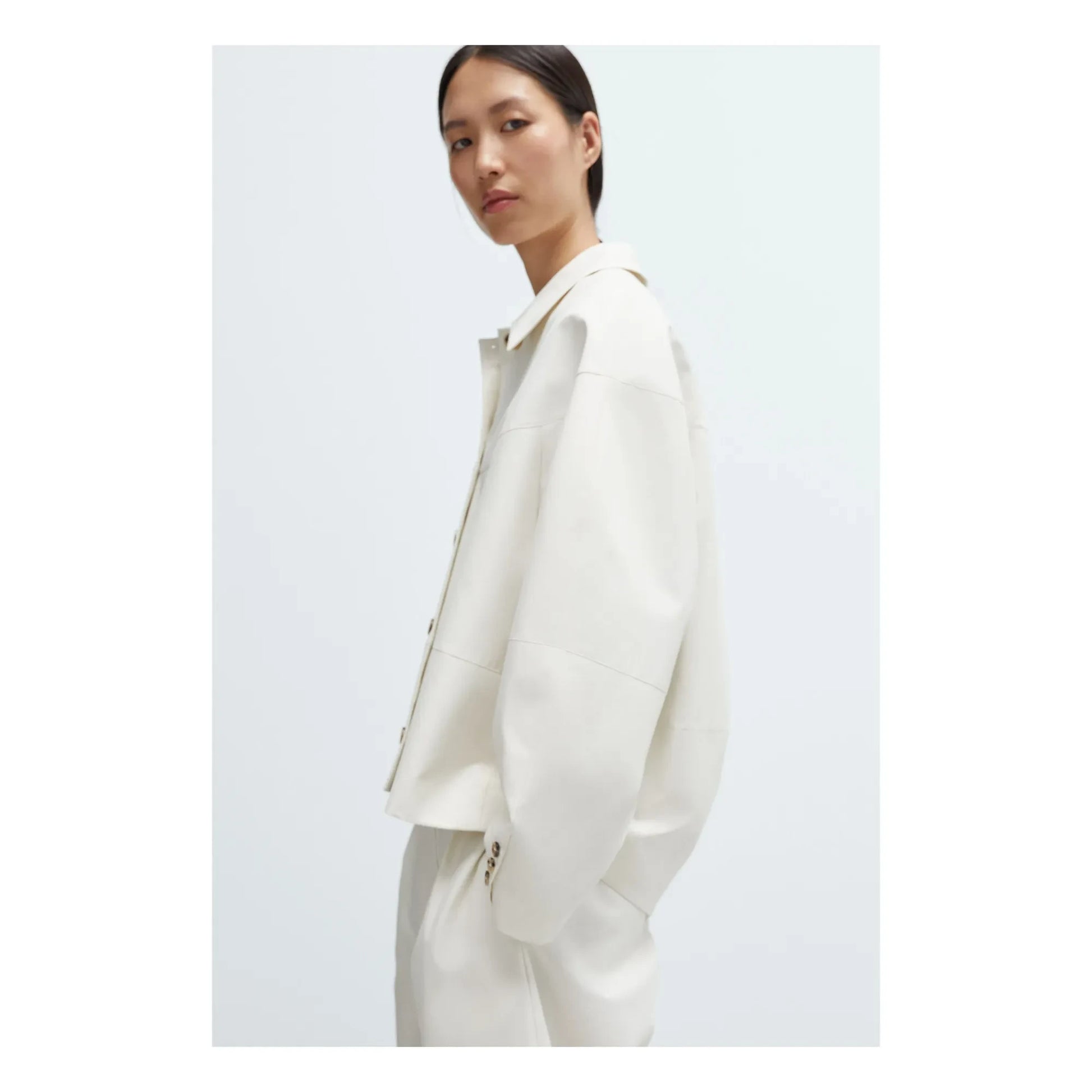 Cordera - Cocoon Cotton Jacket | Ivory