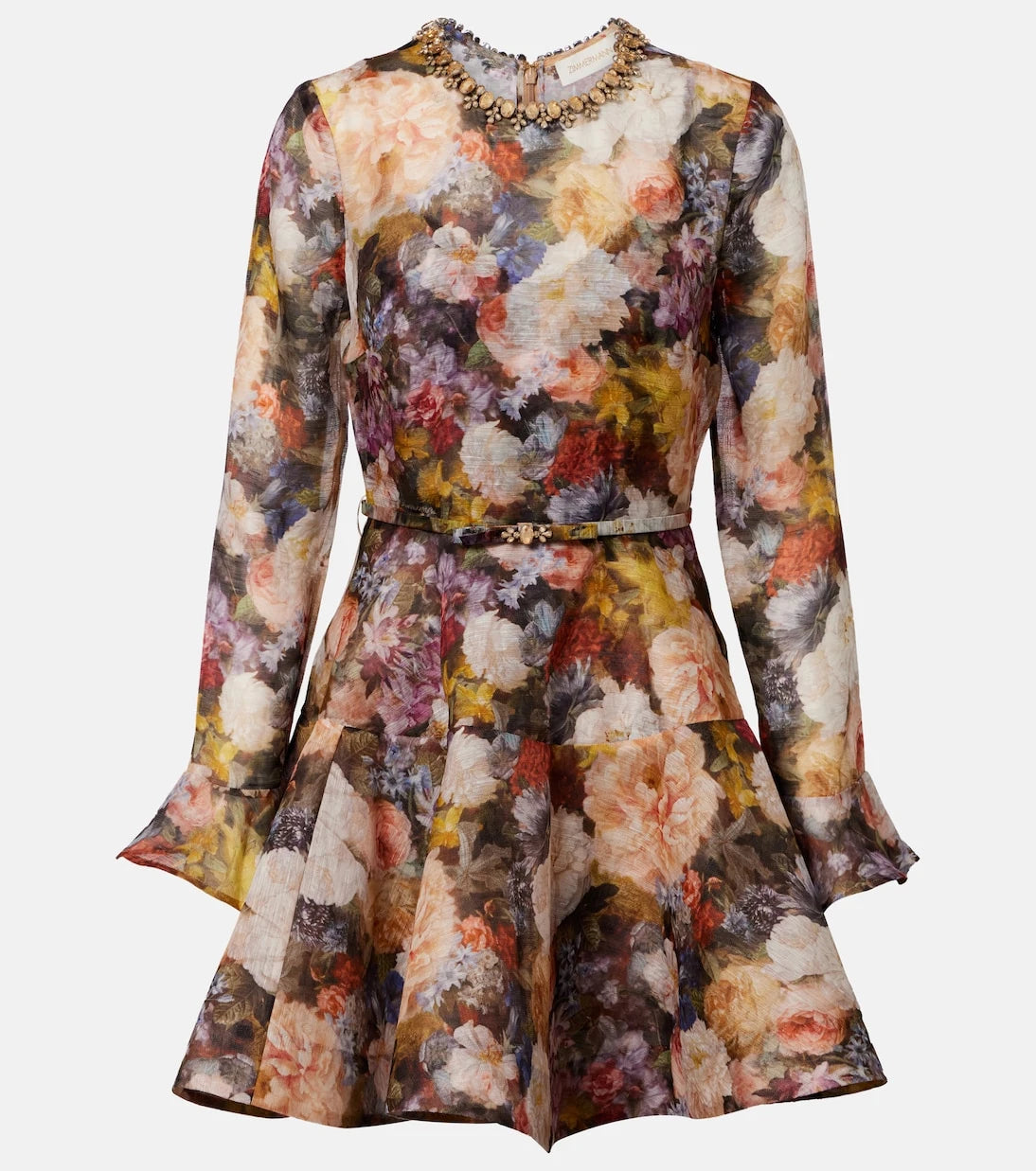 Zimmermann - Alchemy peplum linen and silk minidress