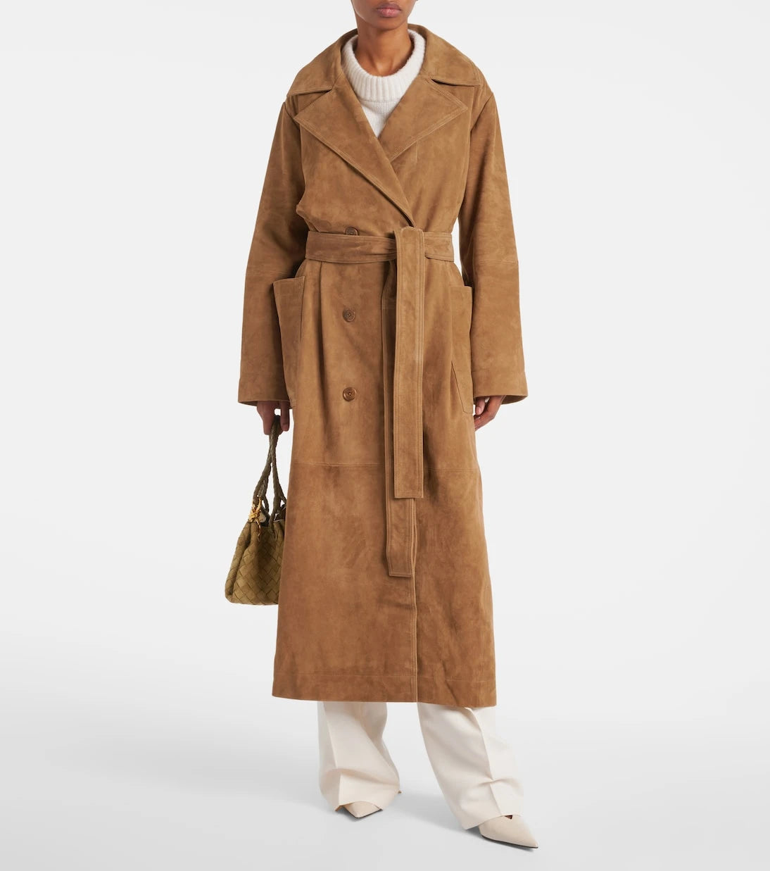 Róhe - Suede wrap coat